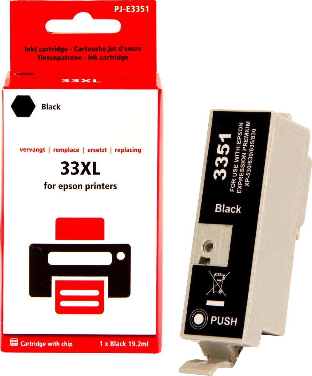 Epson 33XL (T3351) inktcartridge |Zwart| - Pixeljet